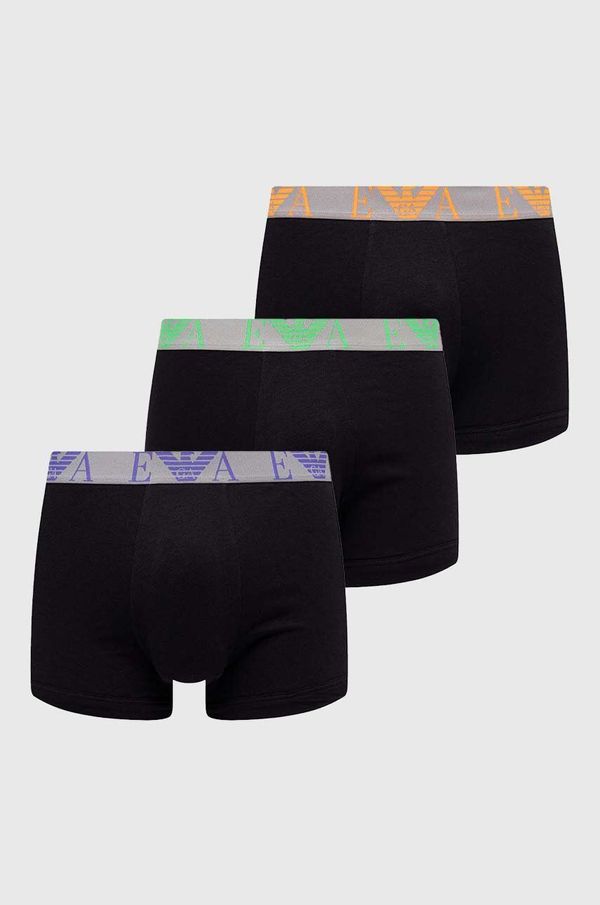 Emporio Armani Underwear Boksarice Emporio Armani Underwear 3-pack moške, črna barva 111357 4R715