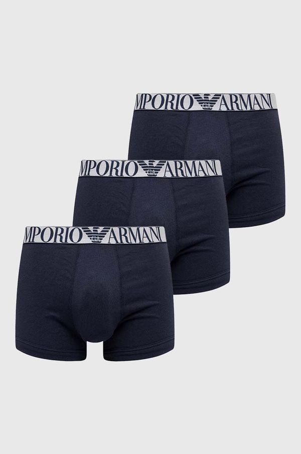 Emporio Armani Underwear Boksarice Emporio Armani Underwear 3-pack moške, mornarsko modra barva 111357 4R726