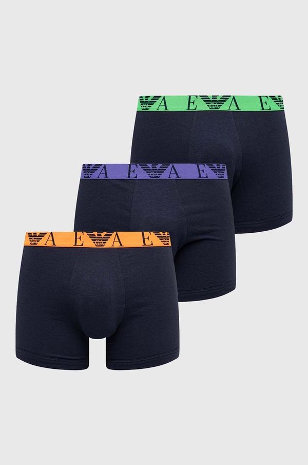 Emporio Armani Underwear Boksarice Emporio Armani Underwear 3-pack moške, mornarsko modra barva 111473 4R715