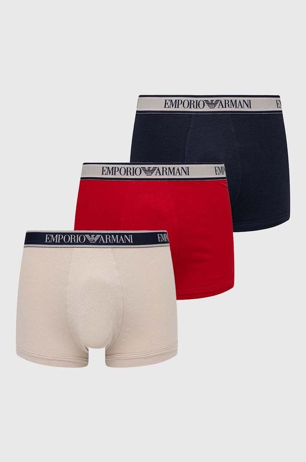 Emporio Armani Underwear Boksarice Emporio Armani Underwear 3-pack moške, rdeča barva 111357 4R717