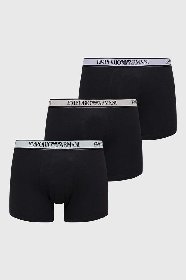Emporio Armani Underwear Boksarice Emporio Armani Underwear 3-pack moški, črna barva