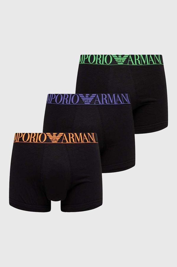 Emporio Armani Underwear Boksarice Emporio Armani Underwear 3-pack moški, črna barva