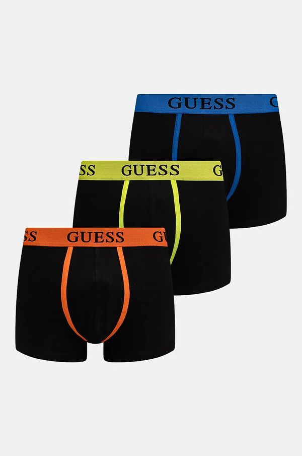 Guess Boksarice Guess 3-pack moške, črna barva, U4BG90.KCD31