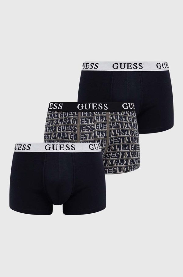 Guess Boksarice Guess 3-pack moški, črna barva