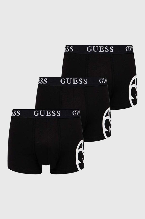 Guess Boksarice Guess 3-pack moški, črna barva