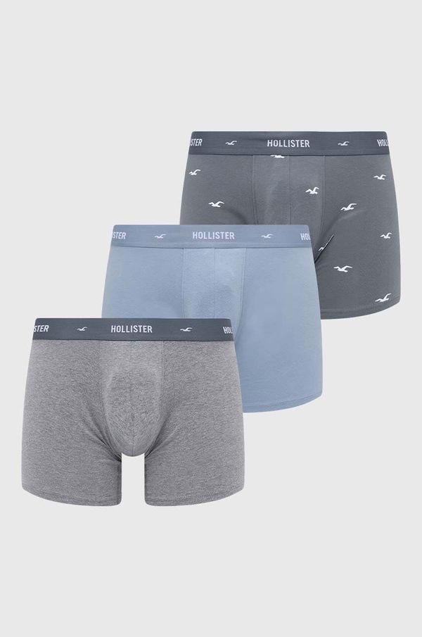 Hollister Co. Boksarice Hollister Co. 3-pack moški, mornarsko modra barva