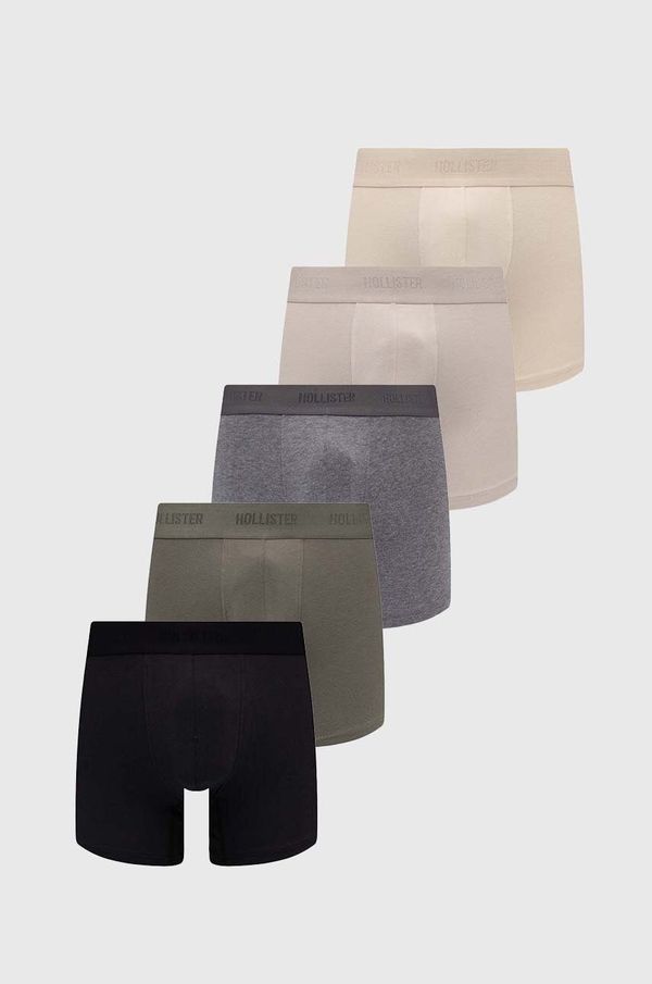 Hollister Co. Boksarice Hollister Co. 5-pack moške, bež barva, KI314-4013