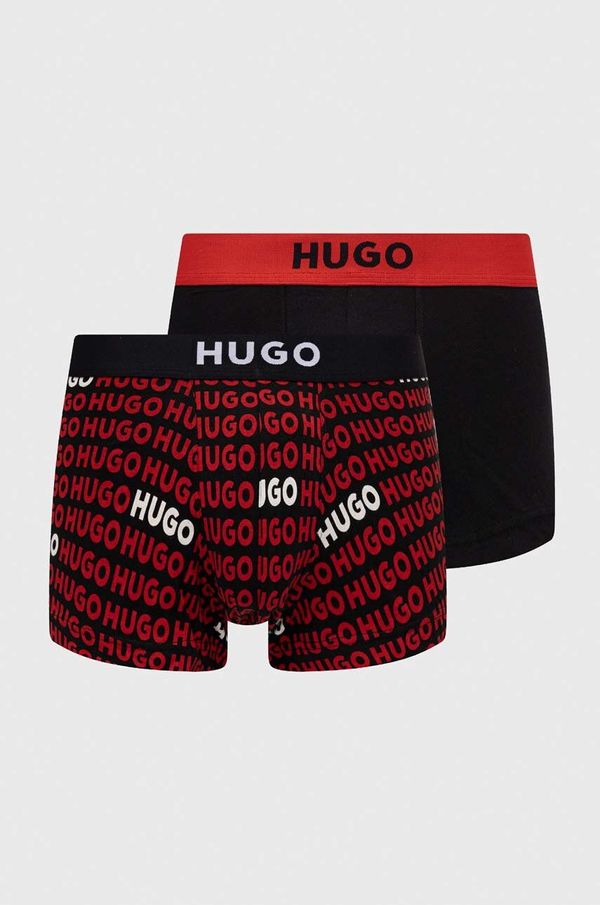 Hugo Boksarice HUGO 2-pack moški, rdeča barva