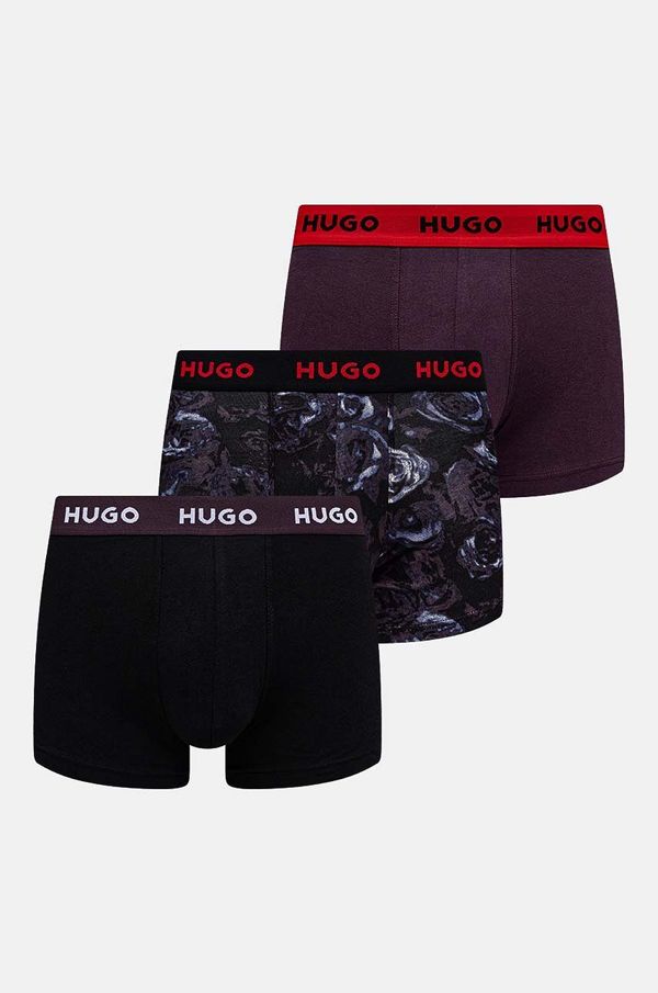 Hugo Boksarice HUGO 3-pack moške, črna barva, 50517894