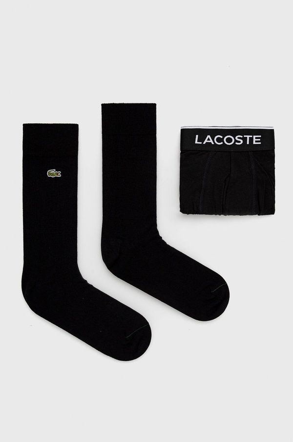 Lacoste Boksarice in nogavice Lacoste moški, črna barva