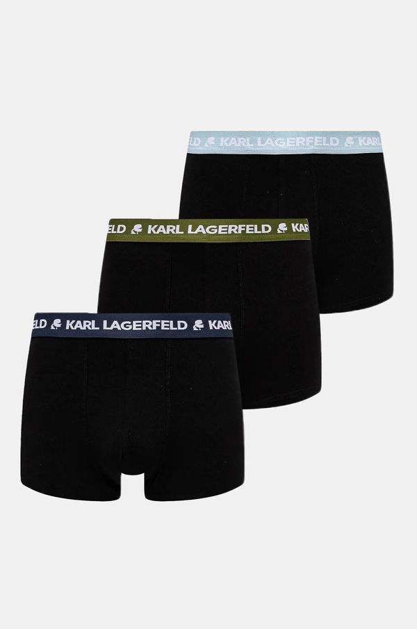 Karl Lagerfeld Boksarice Karl Lagerfeld 3-pack moške, črna barva, A1M47021