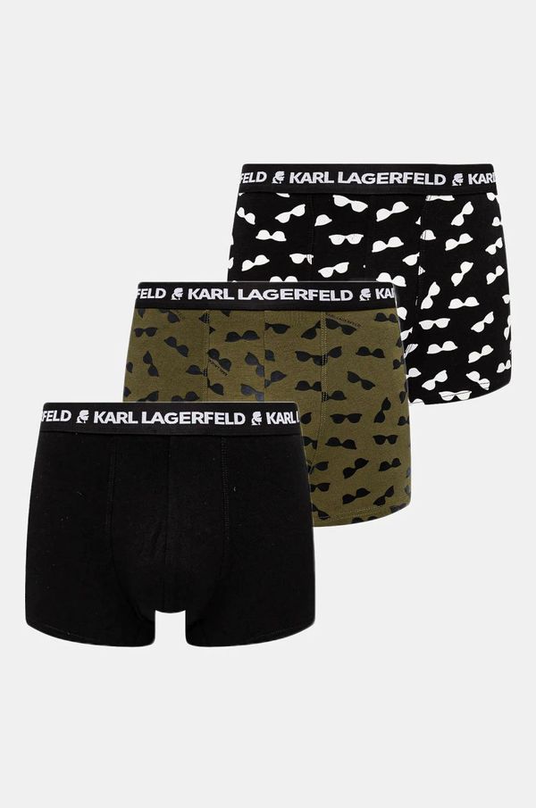 Karl Lagerfeld Boksarice Karl Lagerfeld 3-pack moške, črna barva, A1M47083