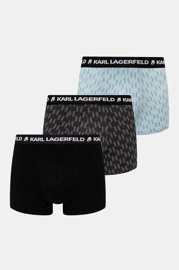 Karl Lagerfeld Boksarice Karl Lagerfeld 3-pack moške, črna barva, A1M47086