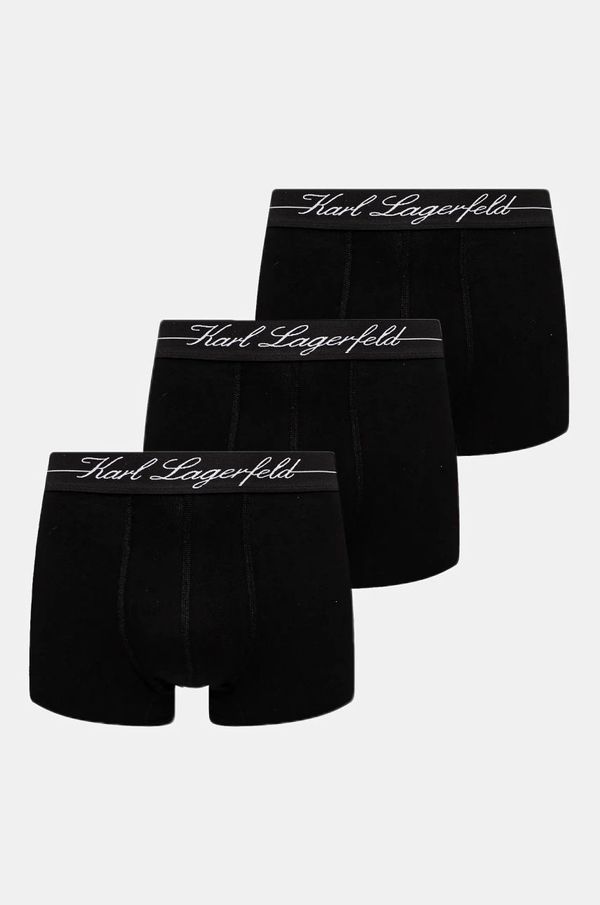 Karl Lagerfeld Boksarice Karl Lagerfeld 3-pack moške, črna barva, A1M47089