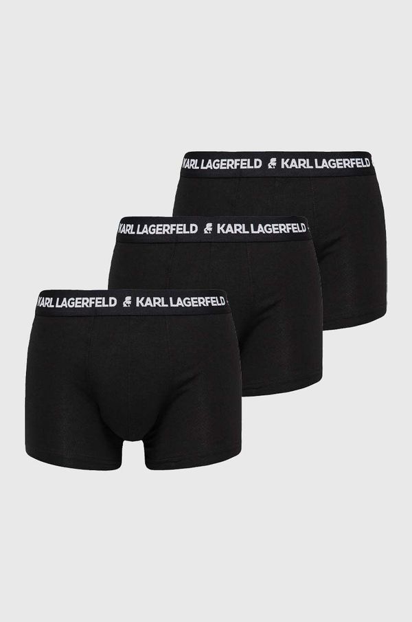 Karl Lagerfeld Boksarice Karl Lagerfeld 3-pack moški, črna barva