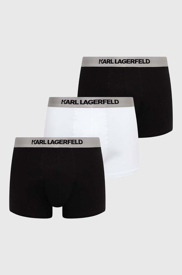 Karl Lagerfeld Boksarice Karl Lagerfeld 3-pack moški, črna barva