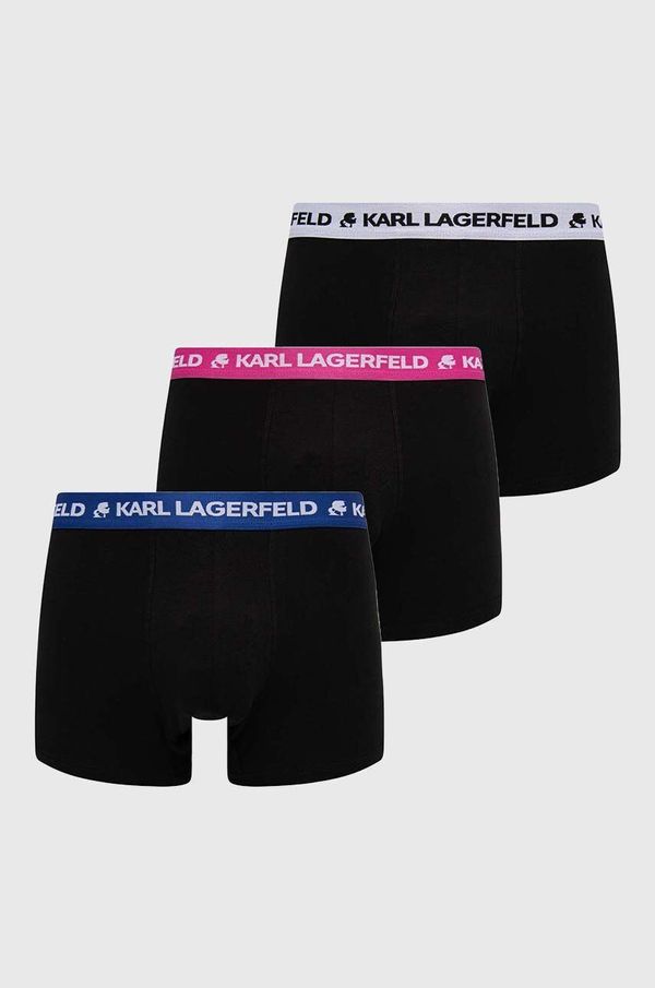 Karl Lagerfeld Boksarice Karl Lagerfeld 3-pack moški, črna barva