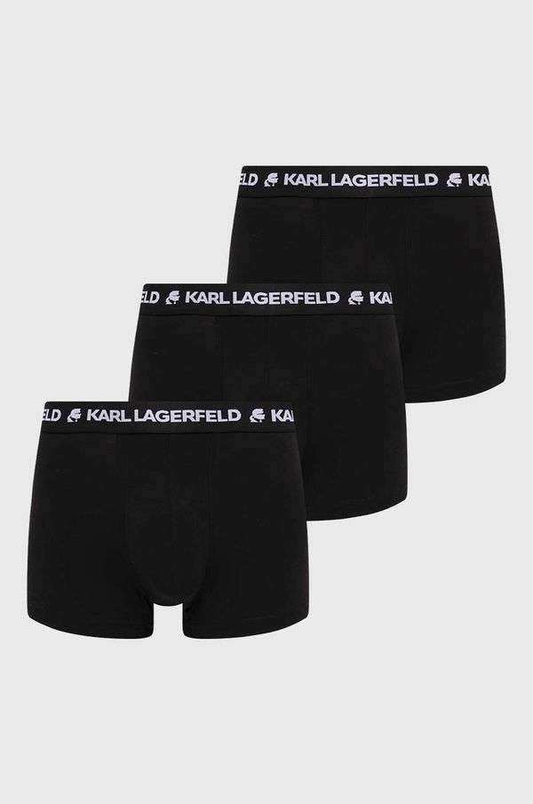 Karl Lagerfeld Boksarice Karl Lagerfeld 3-pack moški, črna barva