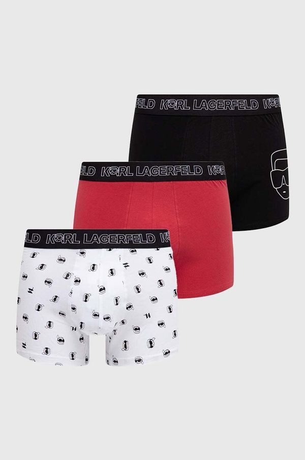 Karl Lagerfeld Boksarice Karl Lagerfeld 3-pack moški, rdeča barva, 245M2104