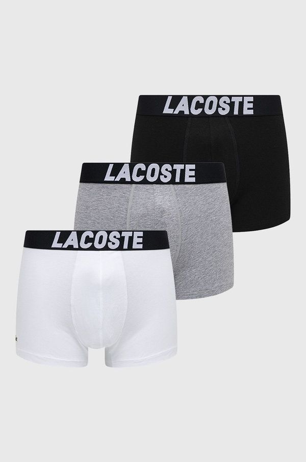 Lacoste Boksarice Lacoste (3-pack) moške, črna barva