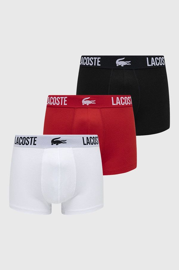 Lacoste Boksarice Lacoste 3-pack moški, rdeča barva