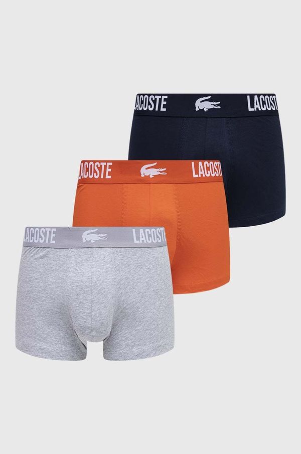 Lacoste Boksarice Lacoste 3-pack moški, siva barva