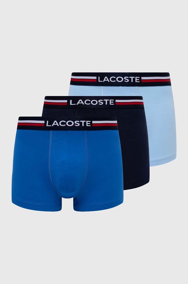 Lacoste Boksarice Lacoste 3-pack moški, siva barva