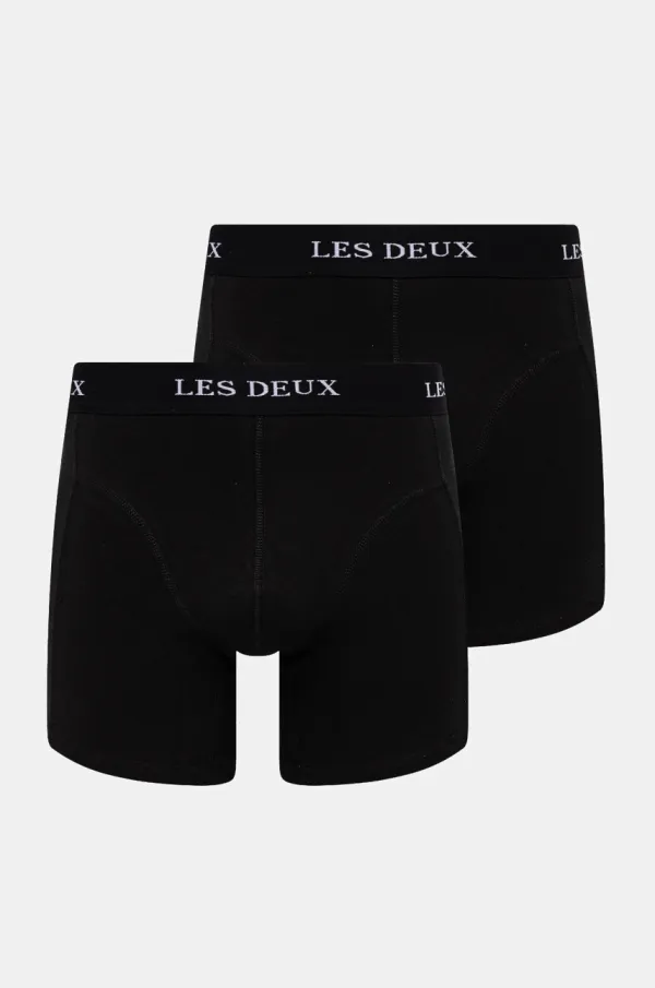 Les Deux Boksarice Les Deux 2-pack moške, črna barva, LDM960006