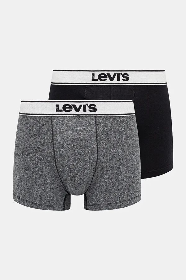 Levi's Boksarice Levi's 2-pack moške, črna barva, 37149-0959