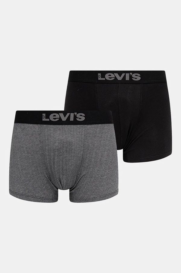 Levi's Boksarice Levi's 2-pack moške, črna barva, 37149-1029