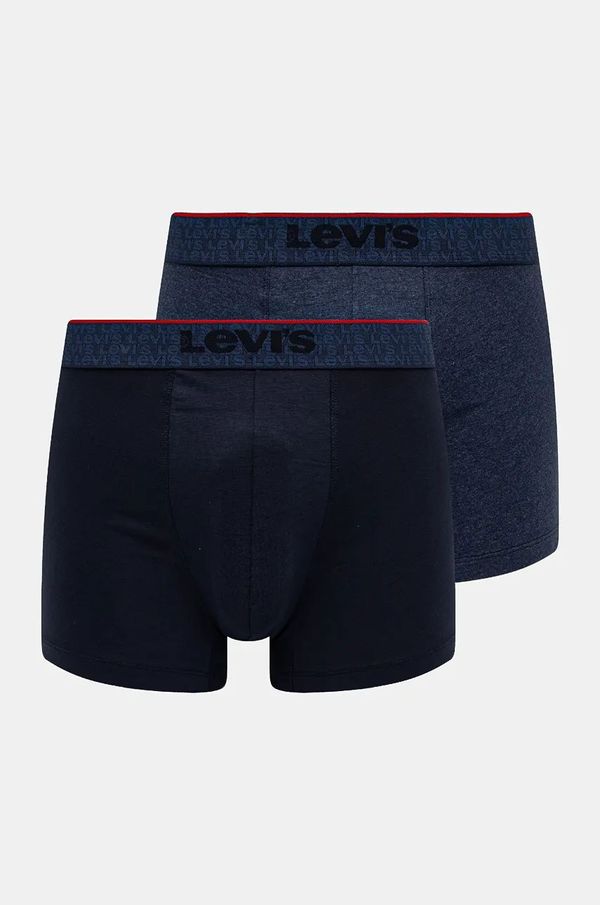 Levi's Boksarice Levi's 2-pack moške, mornarsko modra barva, 37149-1014