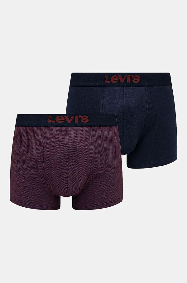 Levi's Boksarice Levi's 2-pack moške, mornarsko modra barva, 37149-1028