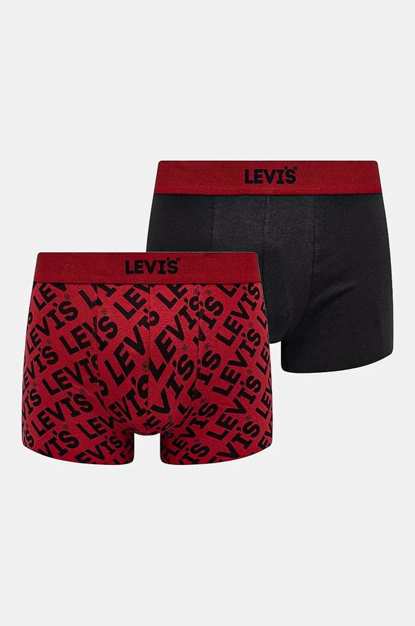 Levi's Boksarice Levi's 2-pack moške, rdeča barva, 37149-1012