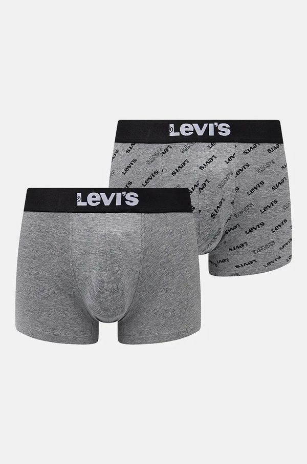 Levi's Boksarice Levi's 2-pack moške, siva barva, 37149-0938