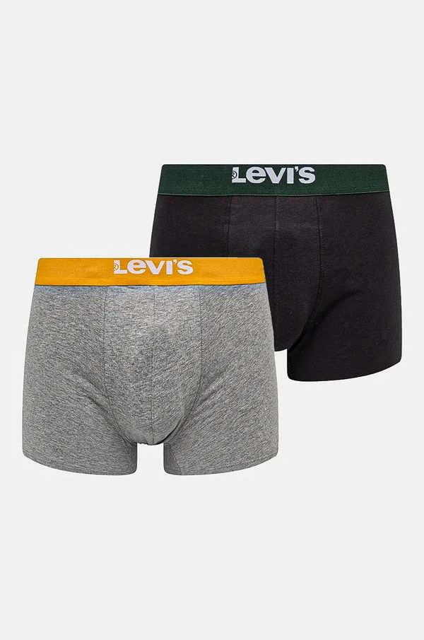 Levi's Boksarice Levi's 2-pack moške, siva barva, 37149-1003