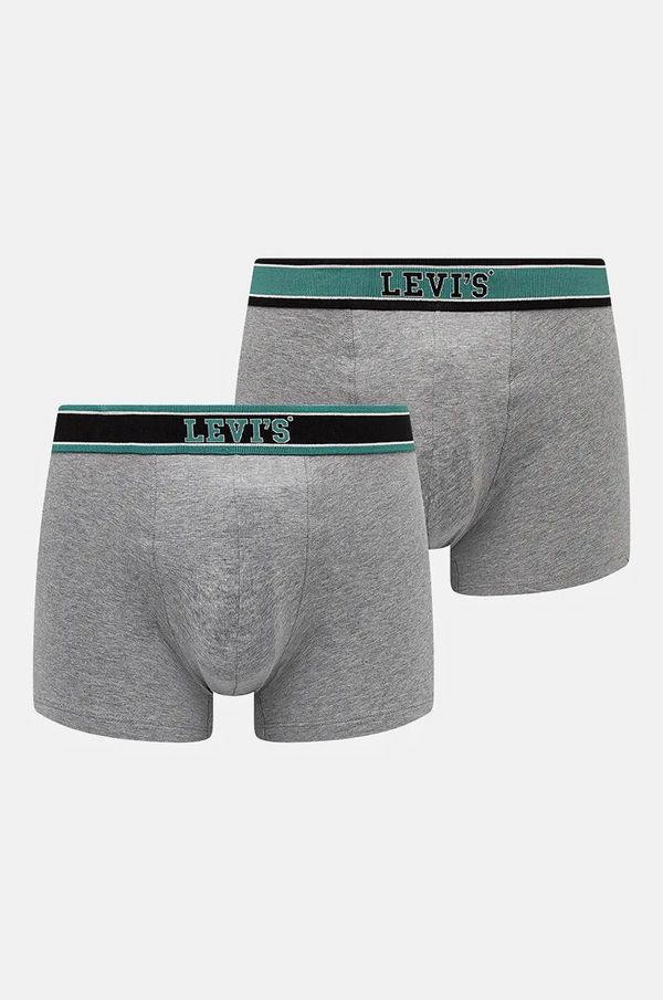 Levi's Boksarice Levi's 2-pack moške, siva barva, 37149-1019