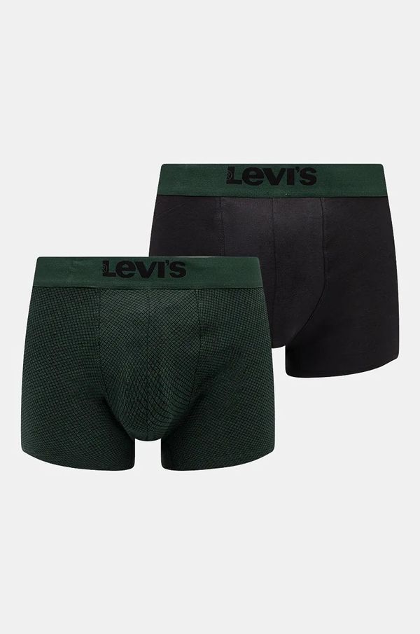 Levi's Boksarice Levi's 2-pack moške, zelena barva, 37149-1023