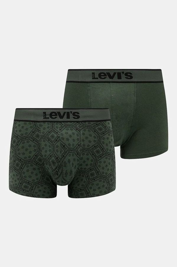 Levi's Boksarice Levi's 2-pack moške, zelena barva, 37149-1032