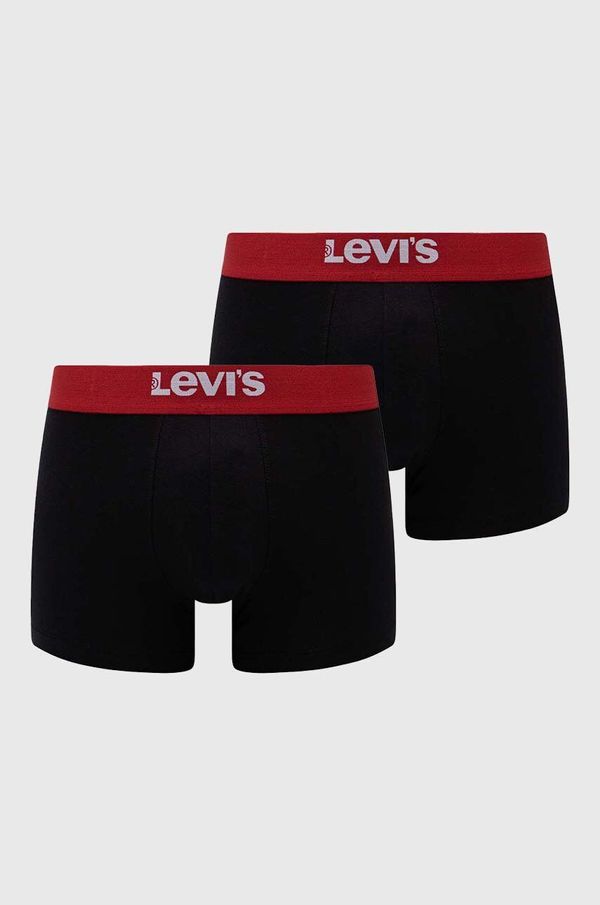 Levi's Boksarice Levi's 2-pack moški, črna barva