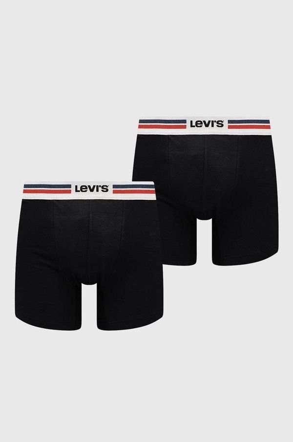 Levi's Boksarice Levi's 2-pack moški, črna barva