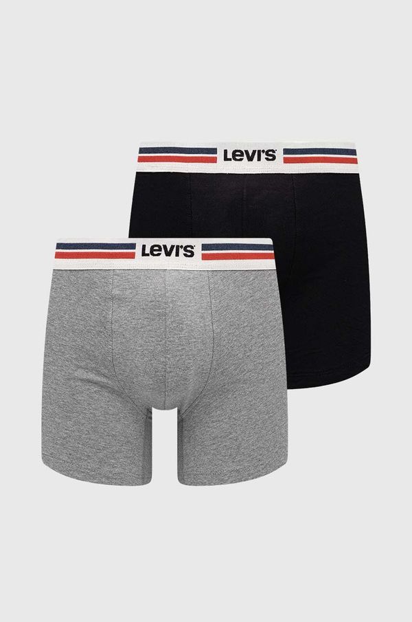 Levi's Boksarice Levi's 2-pack moški, črna barva