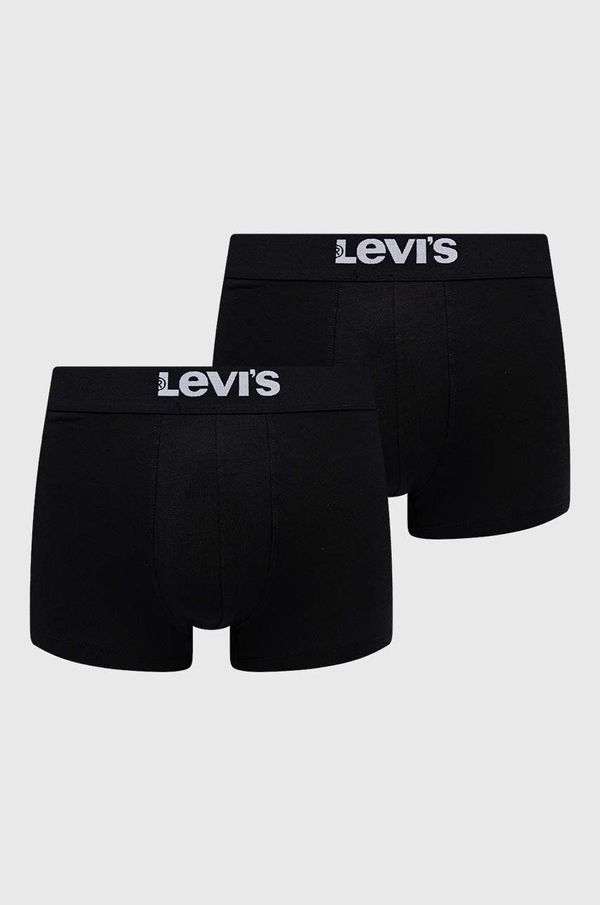 Levi's Boksarice Levi's 2-pack moški, črna barva