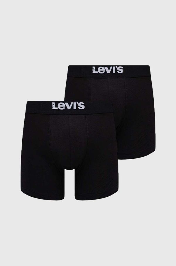 Levi's Boksarice Levi's 2-pack moški, črna barva