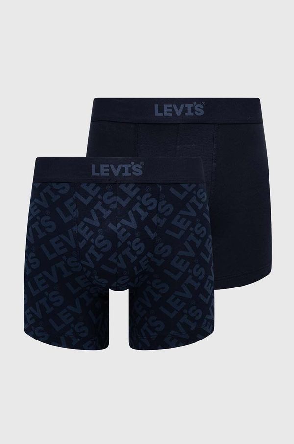 Levi's Boksarice Levi's 2-pack moški, mornarsko modra barva