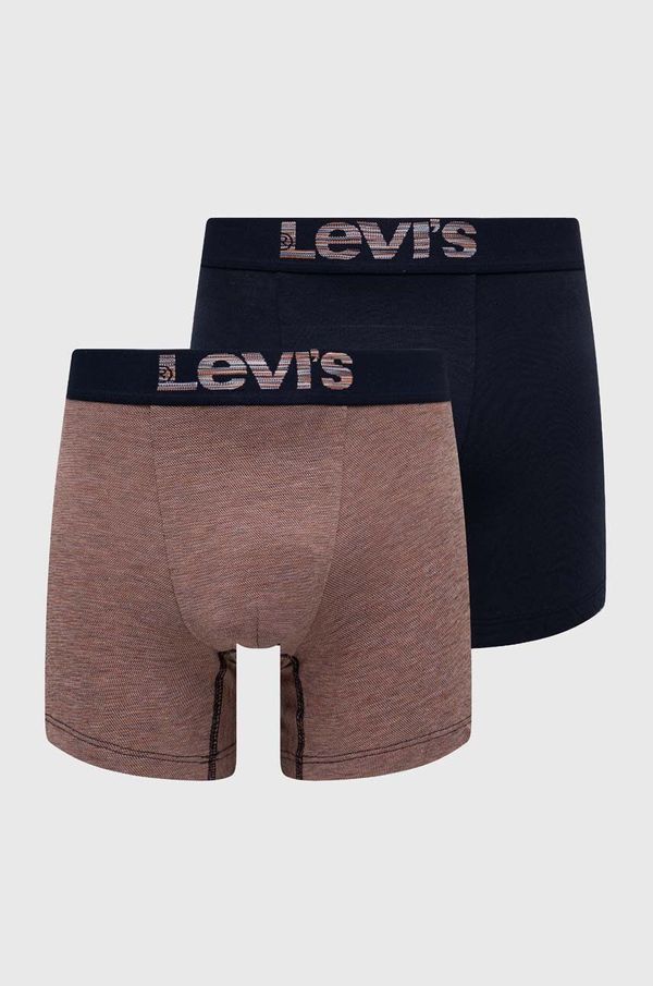 Levi's Boksarice Levi's 2-pack moški, mornarsko modra barva