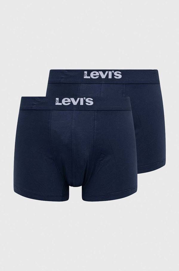 Levi's Boksarice Levi's 2-pack moški, mornarsko modra barva