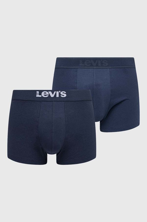 Levi's Boksarice Levi's 2-pack moški, mornarsko modra barva