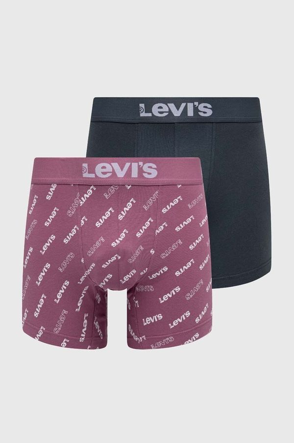 Levi's Boksarice Levi's 2-pack moški, roza barva