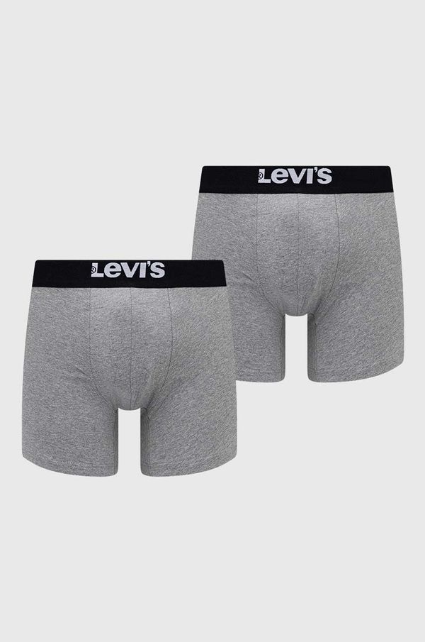 Levi's Boksarice Levi's 2-pack moški, siva barva