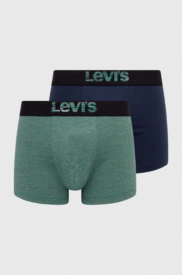 Levi's Boksarice Levi's 2-pack moški, zelena barva